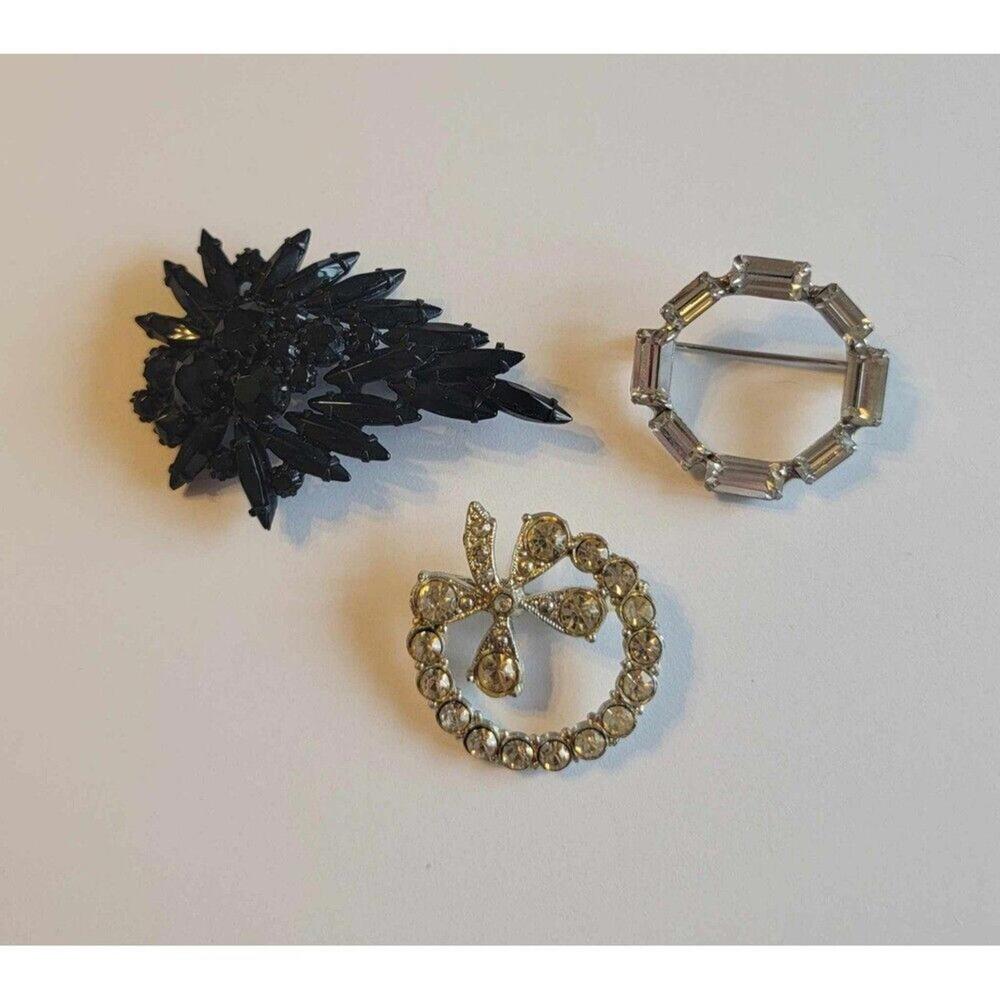 Vintage Rhinestone Brooch Lot